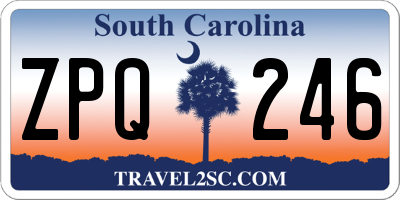 SC license plate ZPQ246