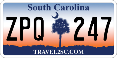 SC license plate ZPQ247