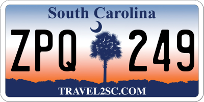 SC license plate ZPQ249