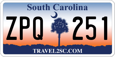 SC license plate ZPQ251