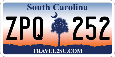 SC license plate ZPQ252