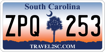 SC license plate ZPQ253