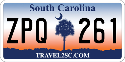 SC license plate ZPQ261