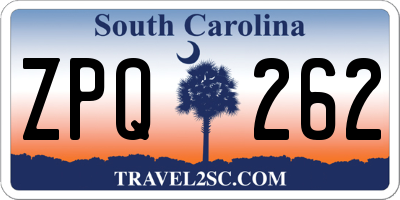 SC license plate ZPQ262