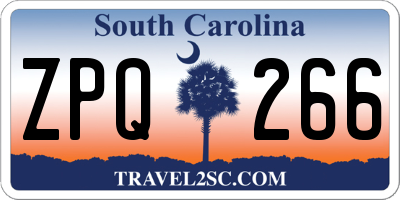 SC license plate ZPQ266