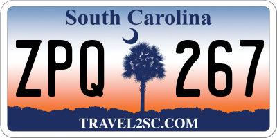 SC license plate ZPQ267
