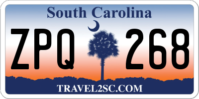 SC license plate ZPQ268