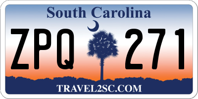 SC license plate ZPQ271