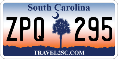 SC license plate ZPQ295