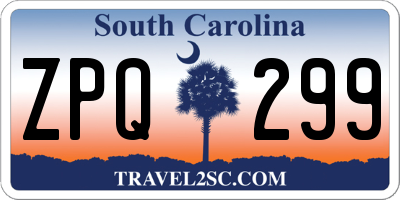 SC license plate ZPQ299