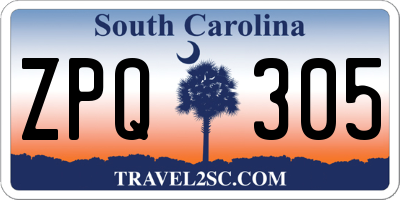 SC license plate ZPQ305