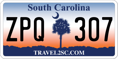SC license plate ZPQ307