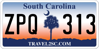 SC license plate ZPQ313