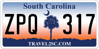 SC license plate ZPQ317