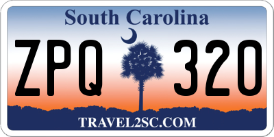 SC license plate ZPQ320