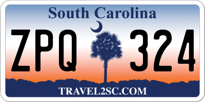 SC license plate ZPQ324