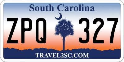 SC license plate ZPQ327
