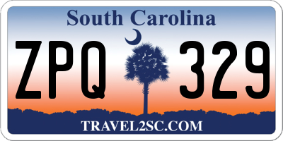 SC license plate ZPQ329
