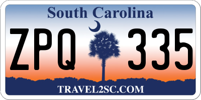 SC license plate ZPQ335