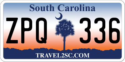 SC license plate ZPQ336