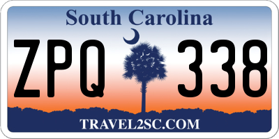 SC license plate ZPQ338