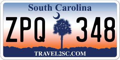 SC license plate ZPQ348