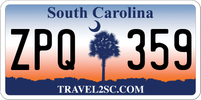 SC license plate ZPQ359
