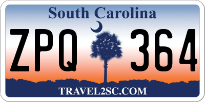 SC license plate ZPQ364