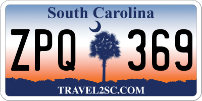 SC license plate ZPQ369
