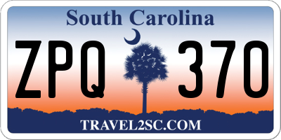 SC license plate ZPQ370