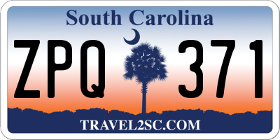SC license plate ZPQ371