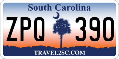 SC license plate ZPQ390
