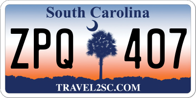 SC license plate ZPQ407