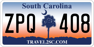SC license plate ZPQ408