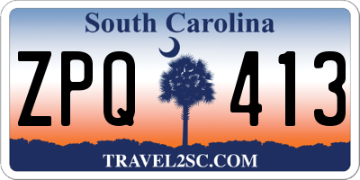 SC license plate ZPQ413