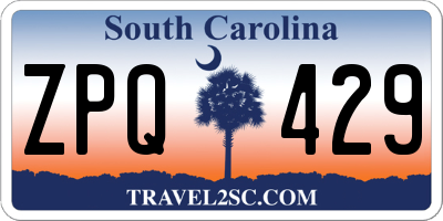 SC license plate ZPQ429