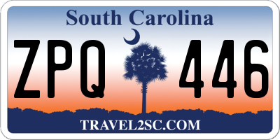 SC license plate ZPQ446