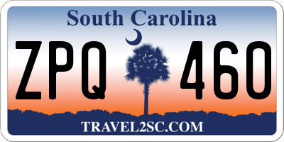 SC license plate ZPQ460