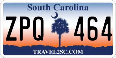 SC license plate ZPQ464