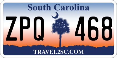 SC license plate ZPQ468