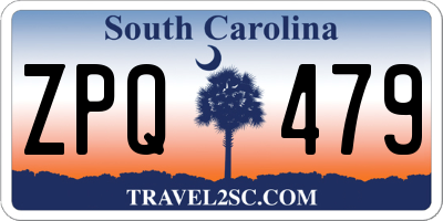 SC license plate ZPQ479