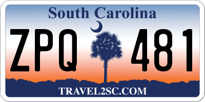 SC license plate ZPQ481