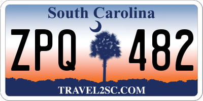 SC license plate ZPQ482