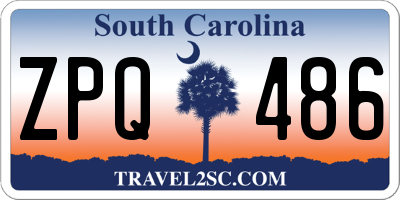 SC license plate ZPQ486