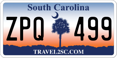 SC license plate ZPQ499