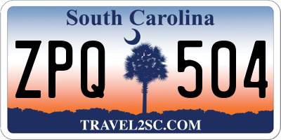 SC license plate ZPQ504