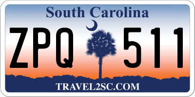 SC license plate ZPQ511