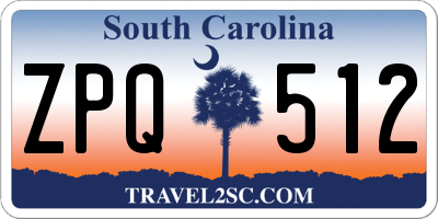 SC license plate ZPQ512