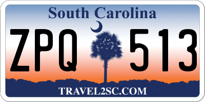 SC license plate ZPQ513