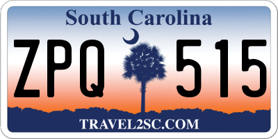SC license plate ZPQ515